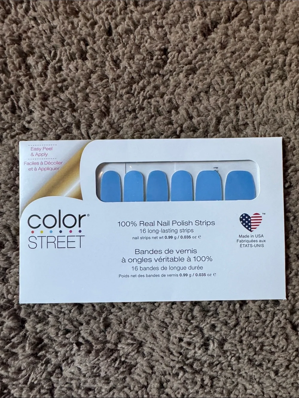 Color Street Nail Solid Strips Pack - Fuchsia, Beige, Teal, Sky Blue, Burgundy